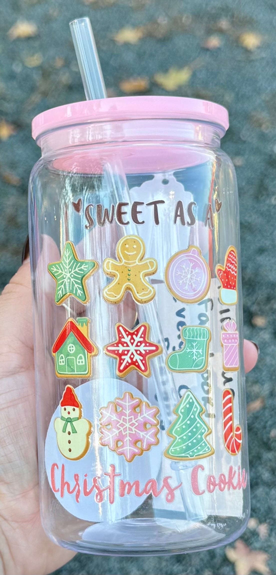 Sweet As A Christmas Cookie - 16oz Plastic Cup