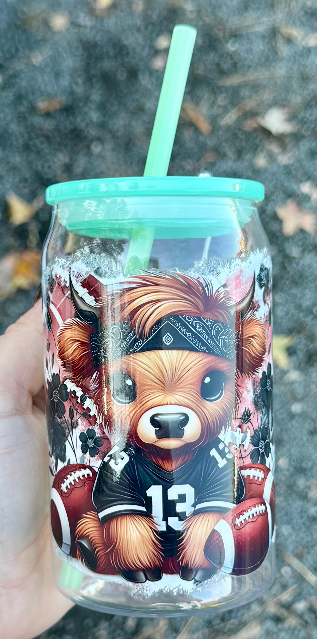 Football Cow - 12oz Plastic Cup