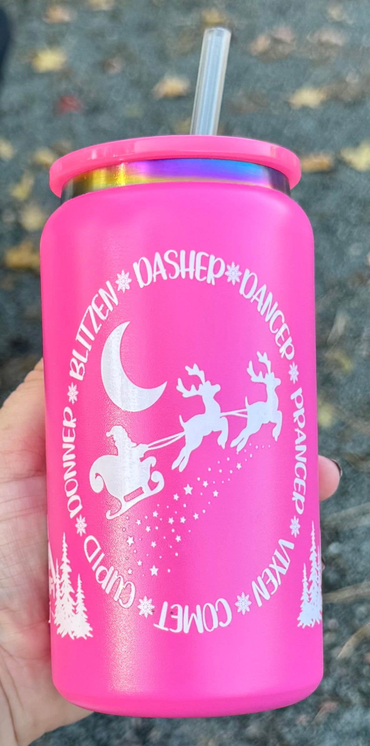 Reindeer Names - 16oz SS Cup