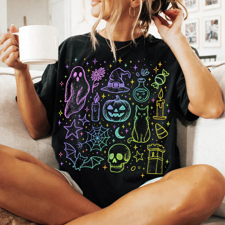 CREWNECK - Neon Halloween Things - ADULT