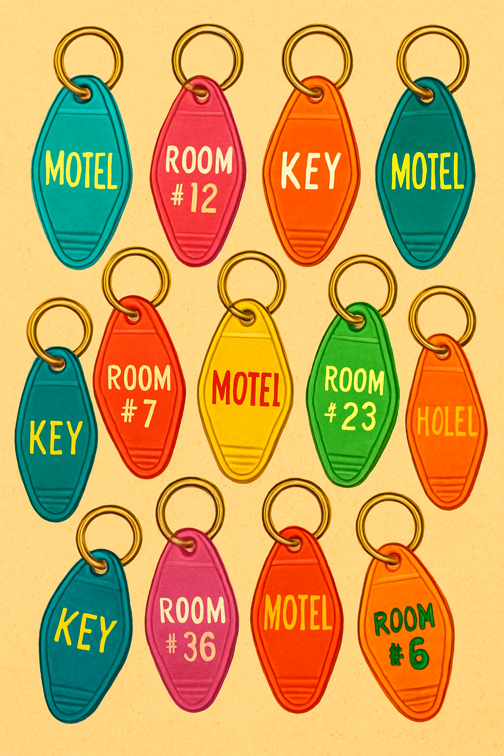 Motel Keychains