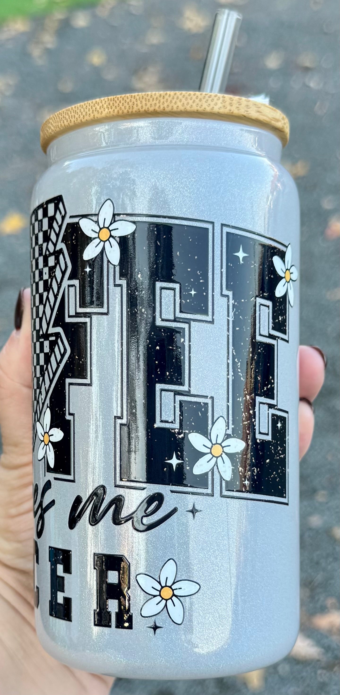 Coffee Makes Me Nicer - 16oz Glass Cup