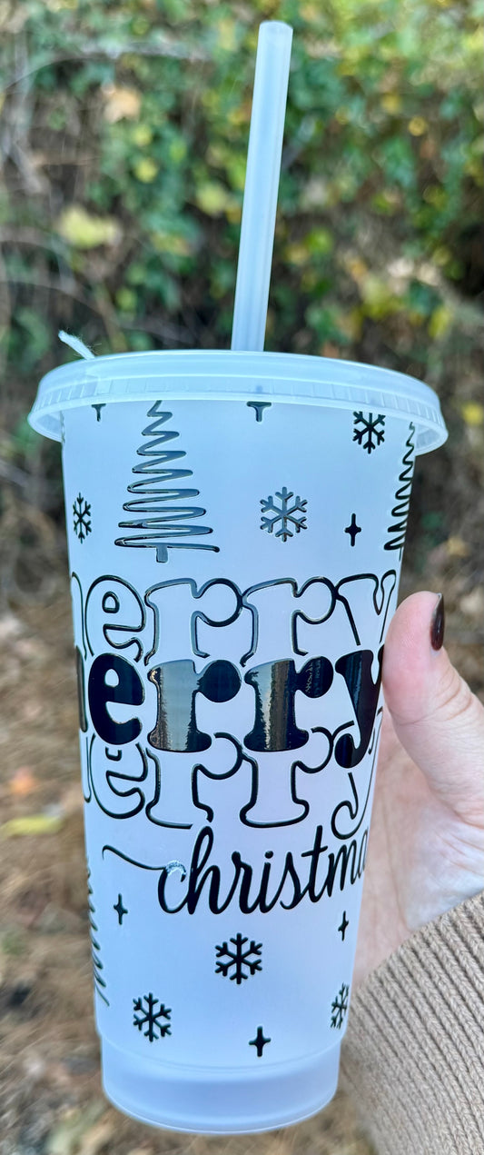 Merry, Merry, Merry 24oz Cold Cup