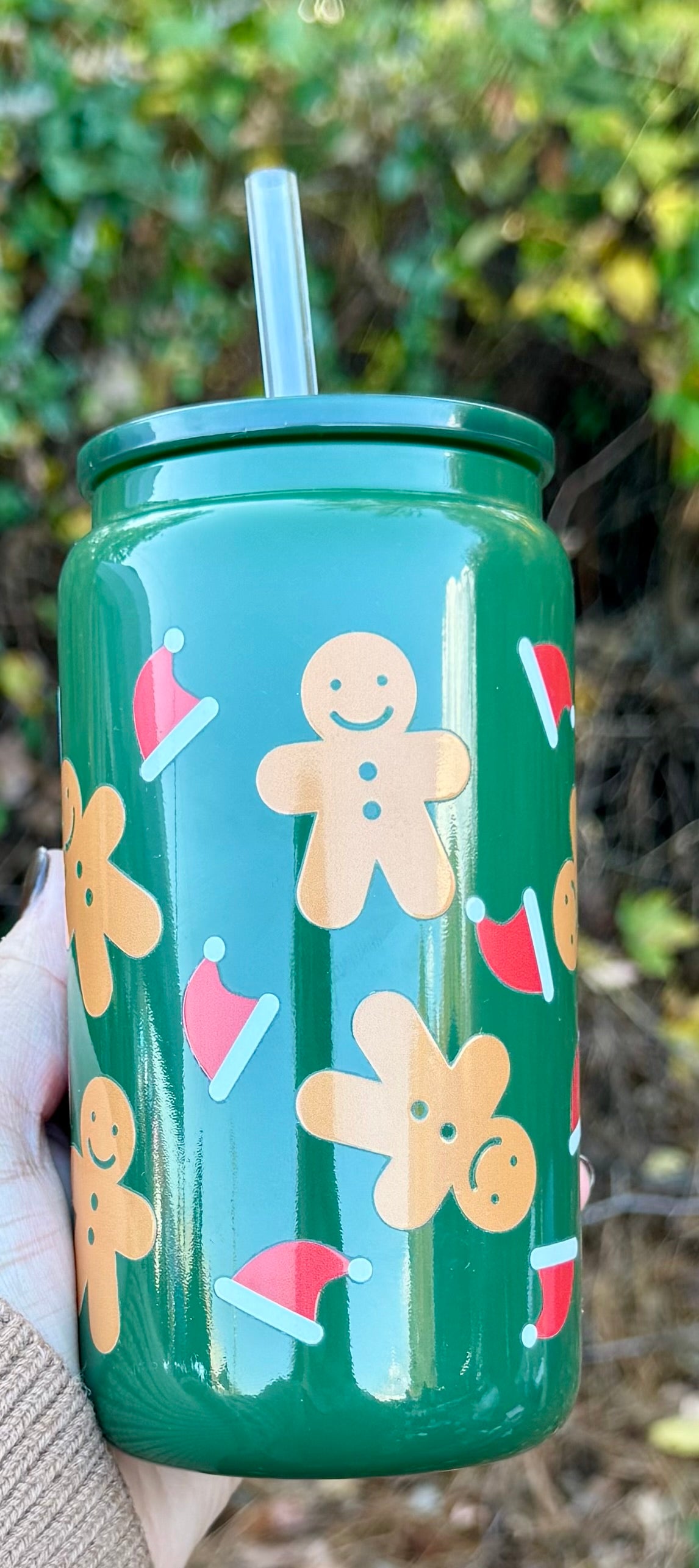 Gingerbread and Hats - 16oz Glass