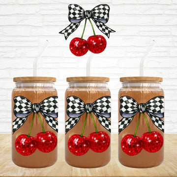 Cherries and Bow - UVDTF Decal