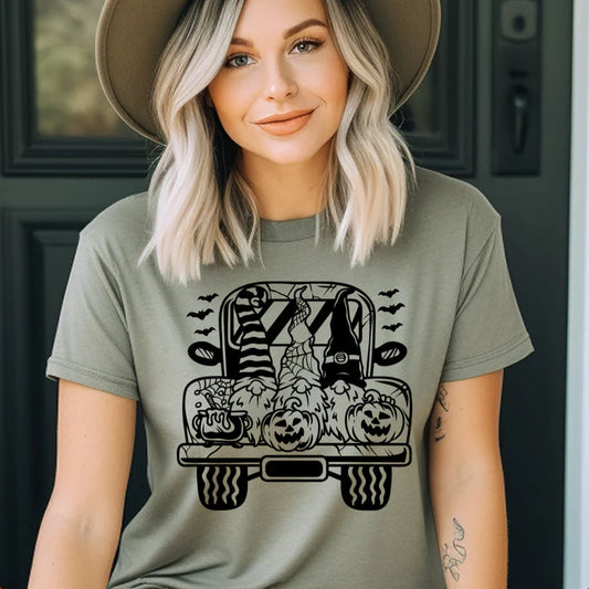 CREWNECK - Halloween Gnome Truck - ADULT