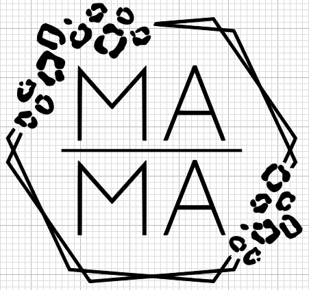 Mama With Leopard Vinyl Decal - 6" x 5.75"
