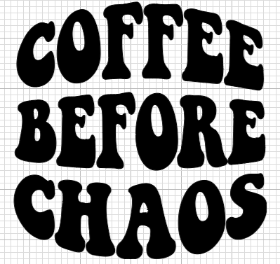 Coffee Before Chaos Vinyl Decal - 5" x 5"