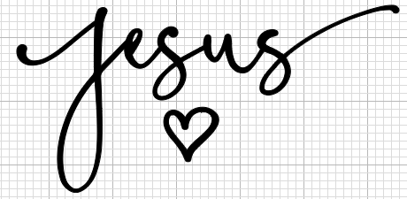 Jesus with Heart Vinyl Decal - 6" x 3"
