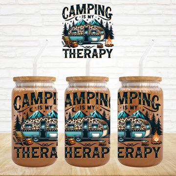 Camping Is My Therapy - UVDTF Decal