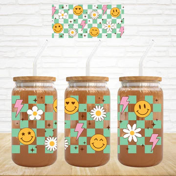 Checkered Smiles & Things - UVDTF Decal