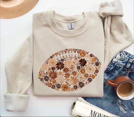 CREWNECK - Floral Football - ADULT
