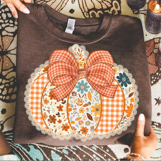 CREWNECK - Lace Pumpkin - ADULT