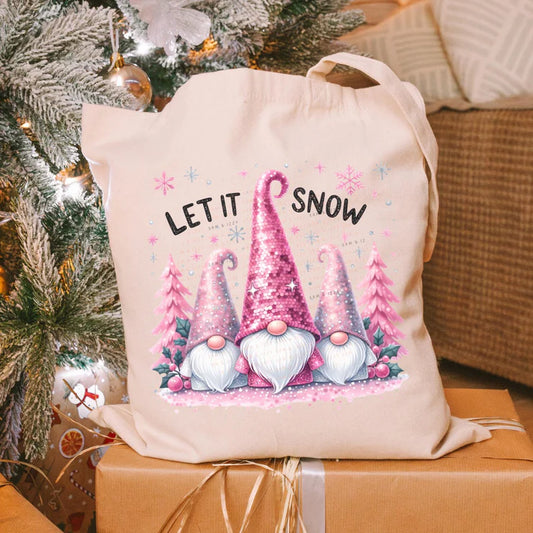 Let It Snow Pink Gnomes