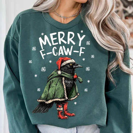 Merry F-Caw-F - White Print