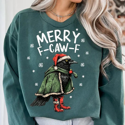 Merry F-Caw-F - White Print