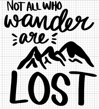 Not All Who Wander Are Lost Vinyl Decal - 5" x 5.75"