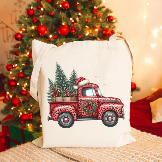 Red Truck With Trees